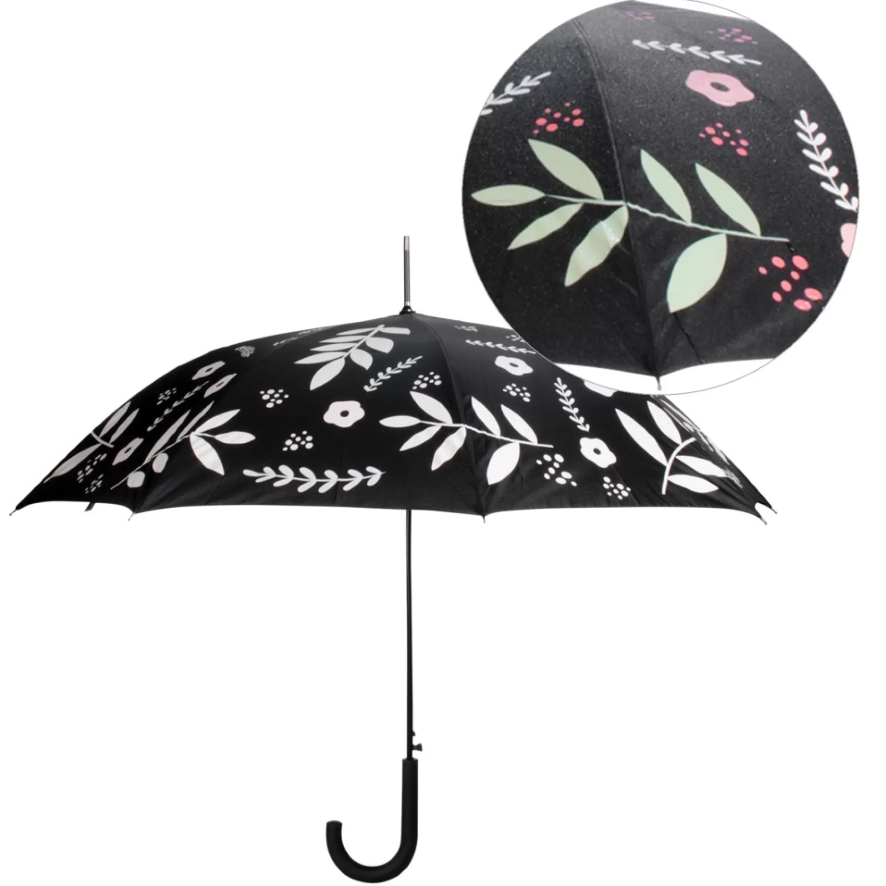 Umbrellas For Adult*Attitudes Import 2 Color Changing Umbrella - Flowers And Leafs